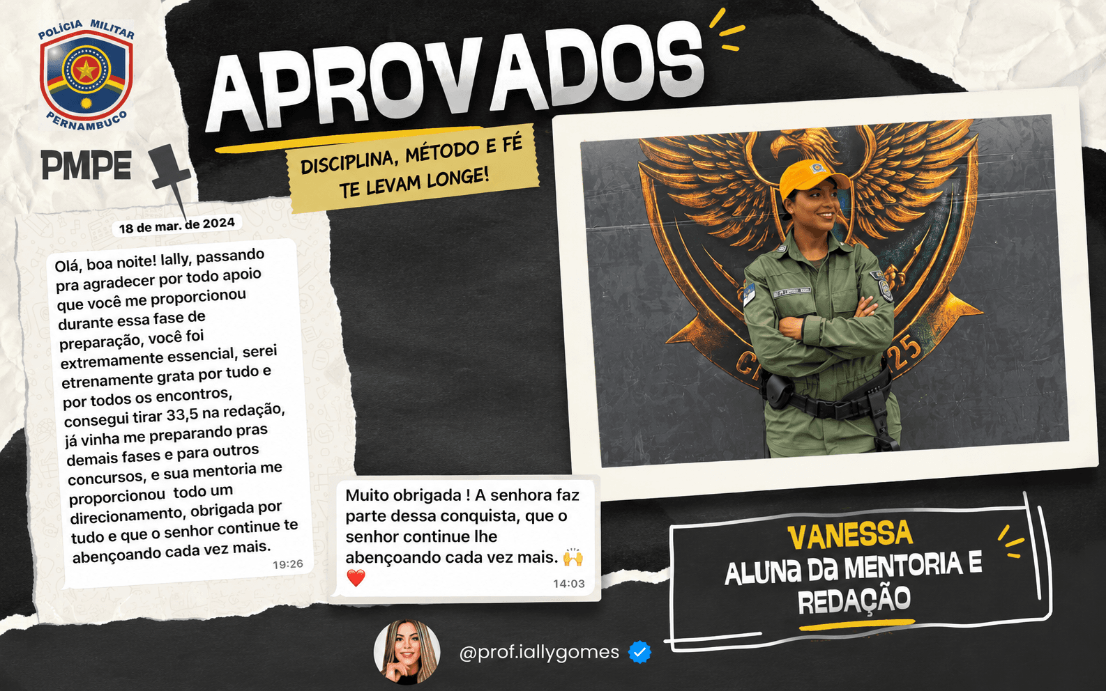Depoimento de Vanessa, Aluna de Mentoria e Redação